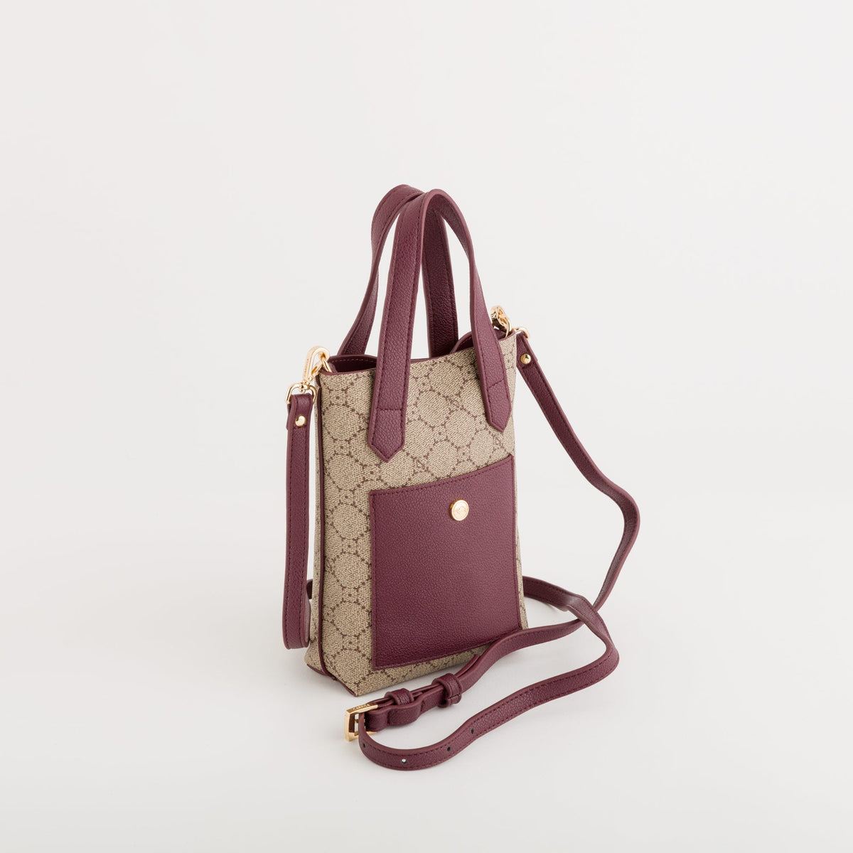 Carpisa Crna Gora – Diana fall wallet - Women's cell phone case – Taupe/Wine – AAD55307546 – Image 1