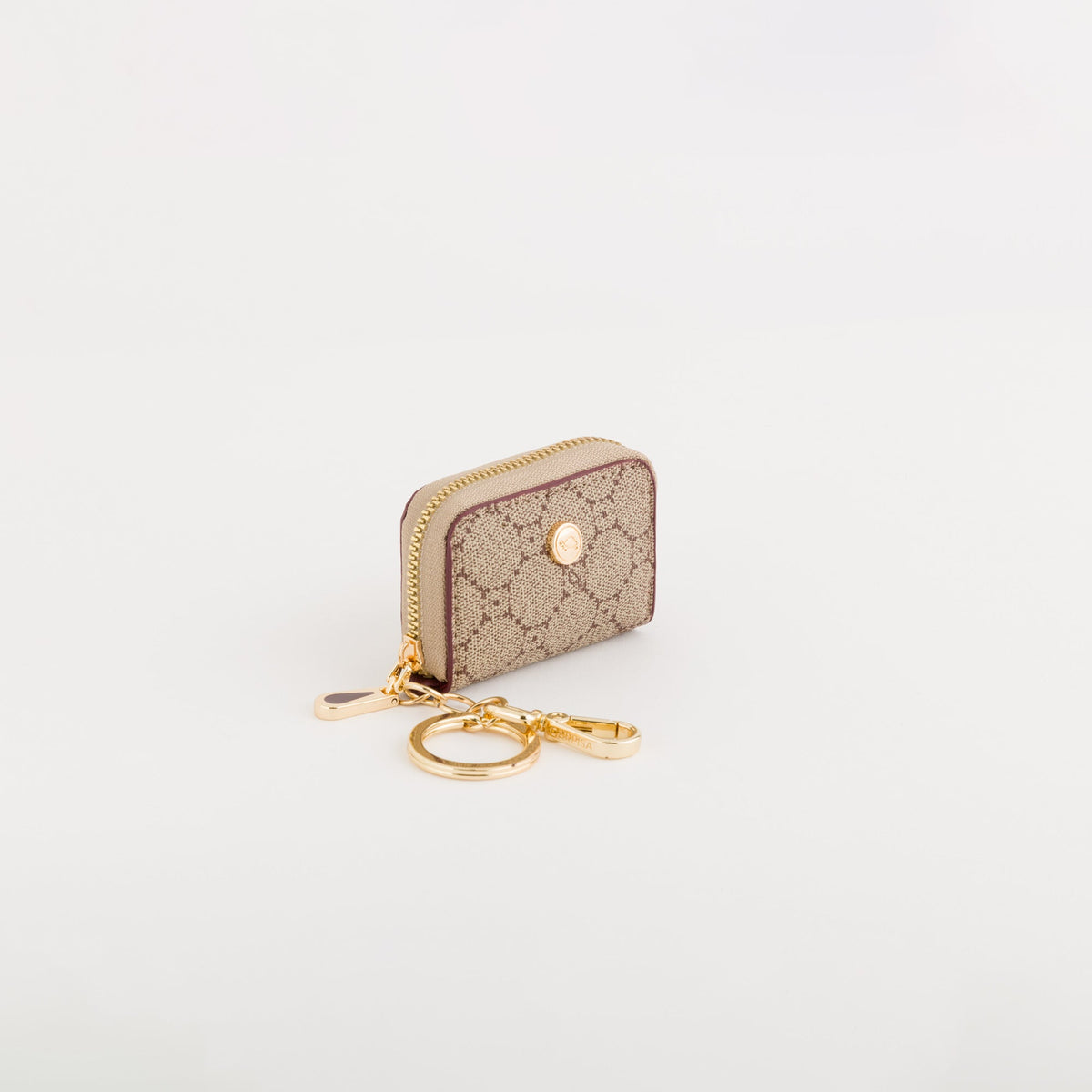 Carpisa Crna Gora – Diana fall wallet - Women's Coin Purse With Keychain – Taupe/Wine – APD55310546 – Image 1