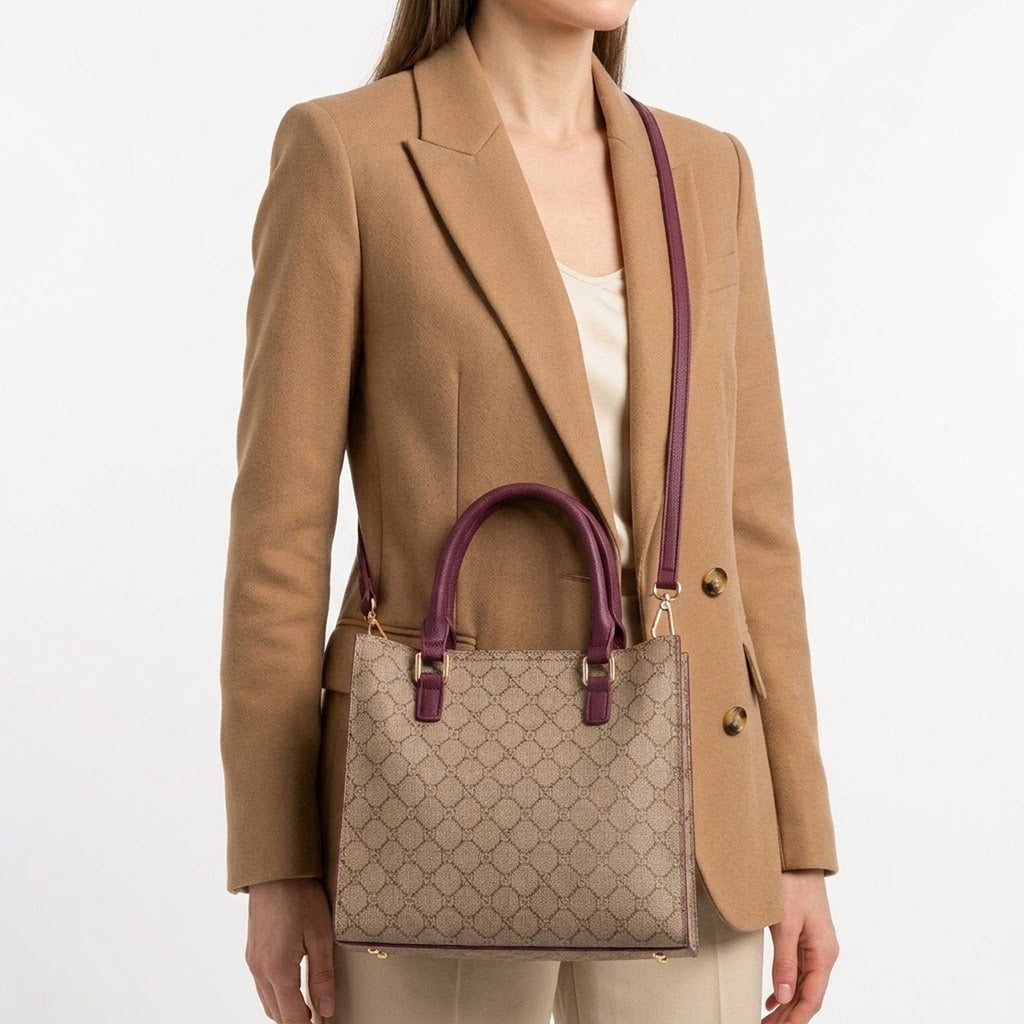 Carpisa Crna Gora – Diana fall - Women's Handbag – Taupe/Wine – BSD55202546 – Image 3