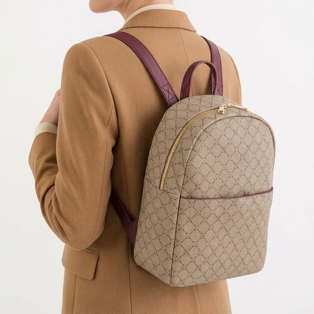 Carpisa Crna Gora – Diana fall - Women's Backpack – Taupe/Wine – BSD55203546 – Image 4