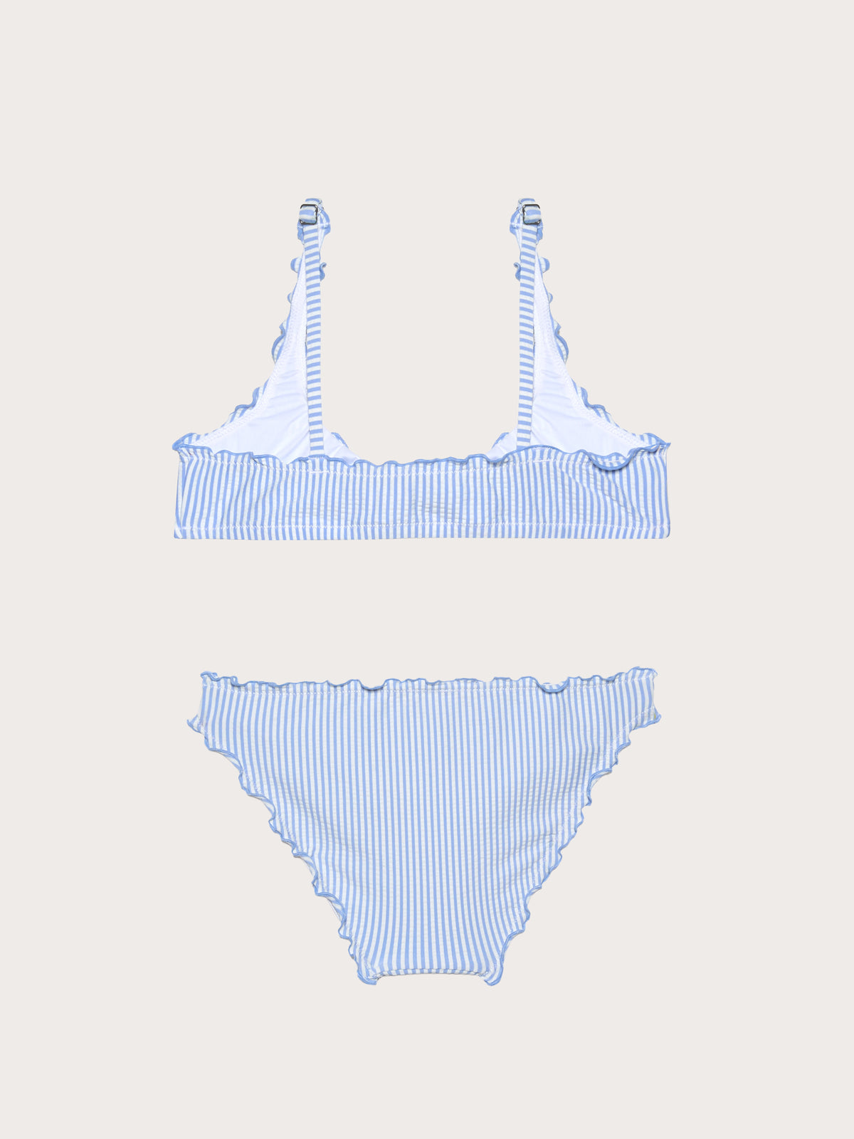 Seersucker - Bikini set sa grudnjakom i bikini gaćicama za žene