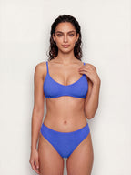 Textured - Bikini gaćice sa srednje visokim bočnim dijelom za žene