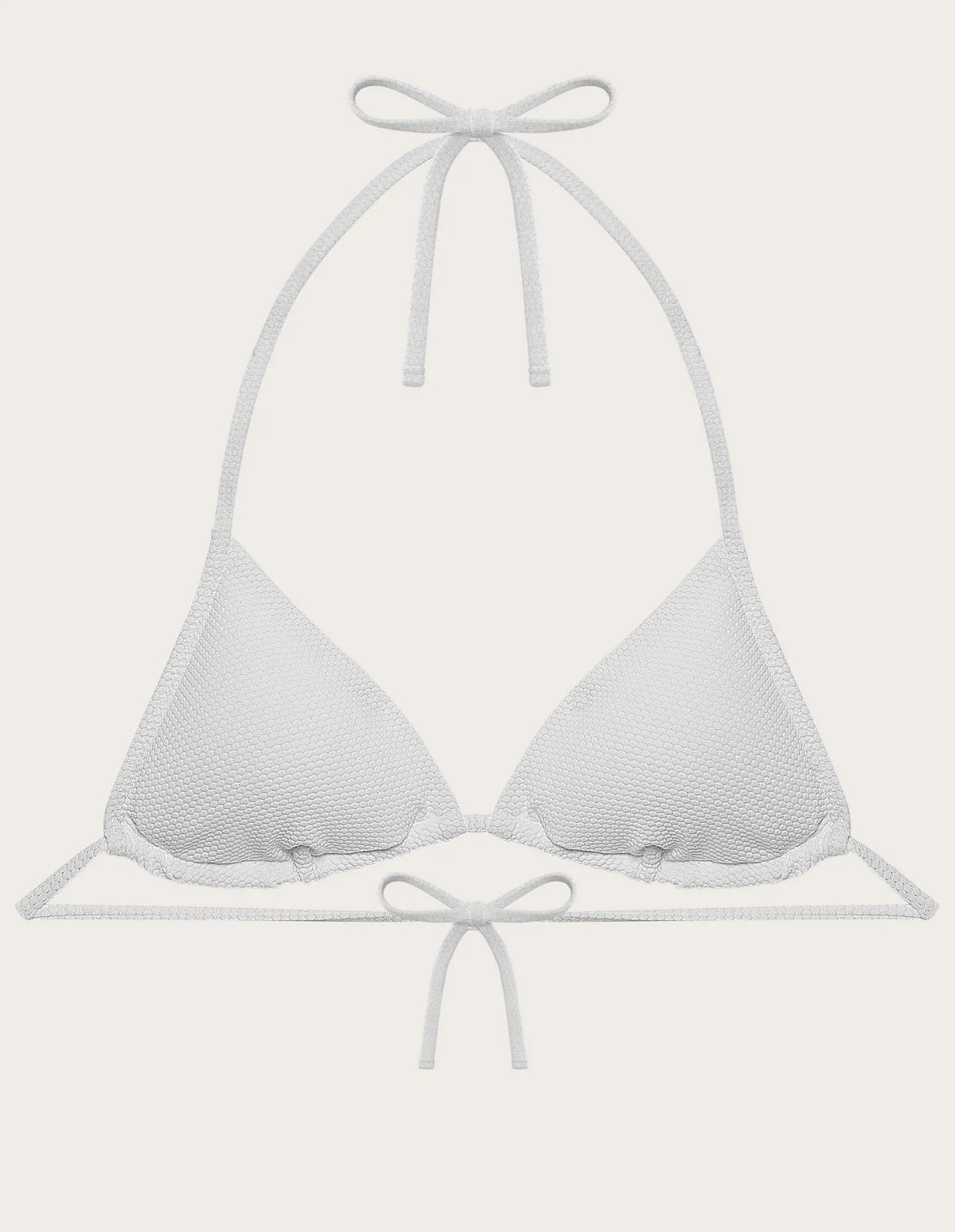 Textured - Klizajući trouglasti bikini sa uklonjivim korpicama
