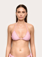 Seersucker - Trouglasti bikini grudnjak sa uklonjivim korpicama za žene
