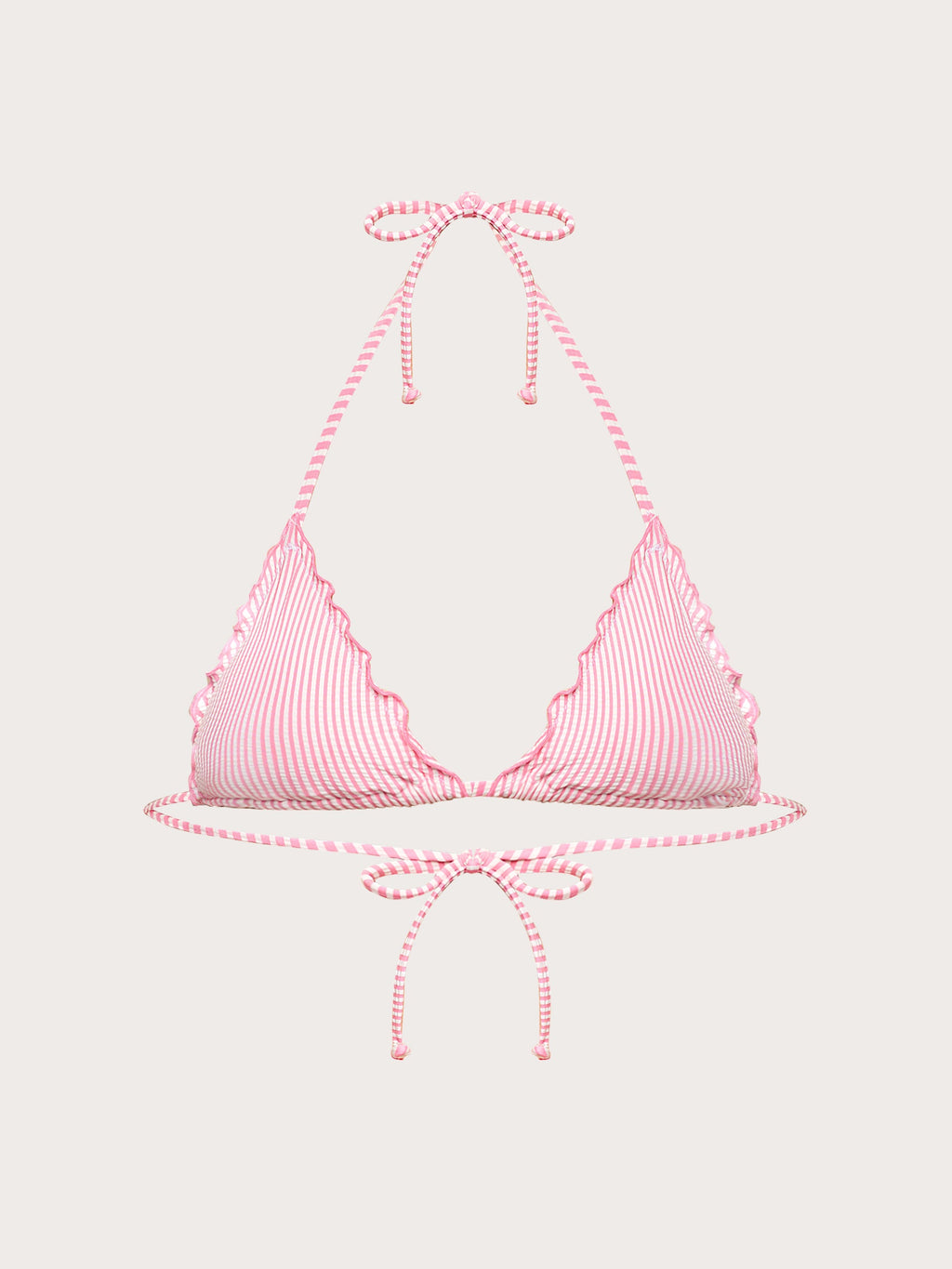 Seersucker - Trouglasti bikini grudnjak sa uklonjivim korpicama za žene