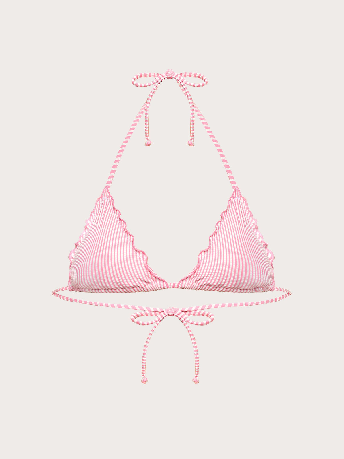 Seersucker - Trouglasti bikini grudnjak sa uklonjivim korpicama za žene