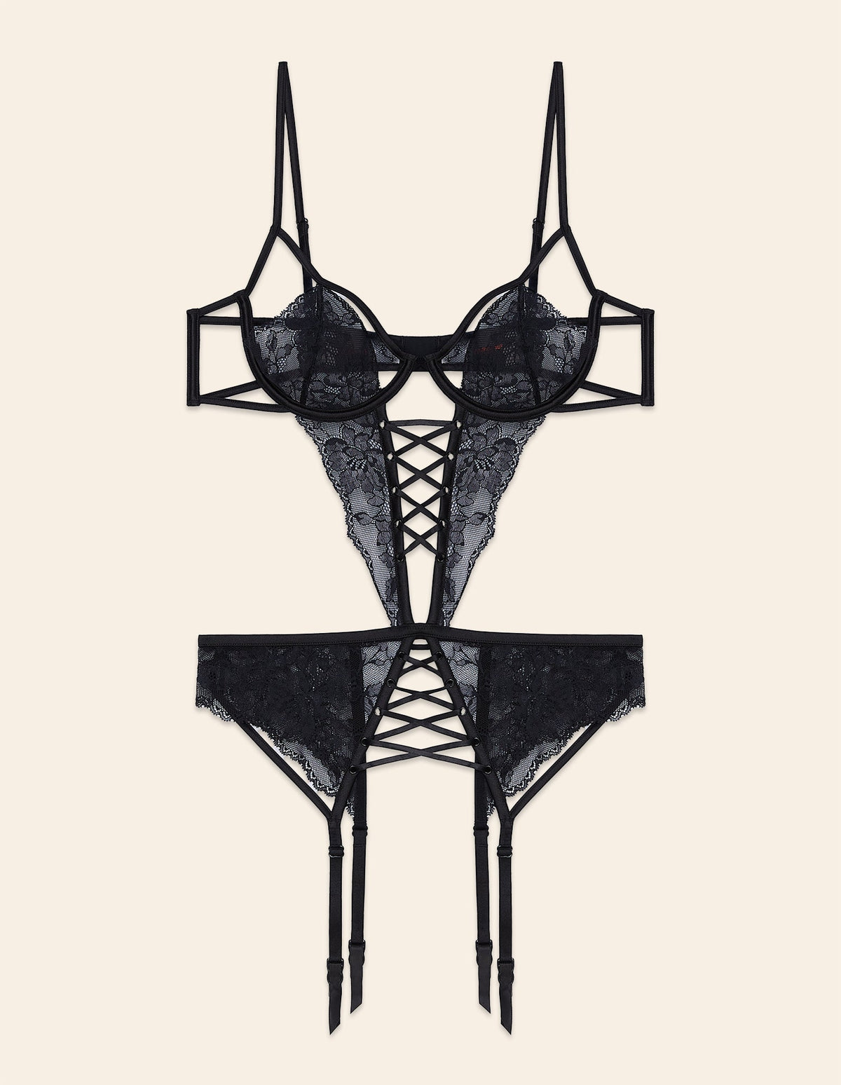 Corset_Prive _ Black Cross _Yamamay Albania