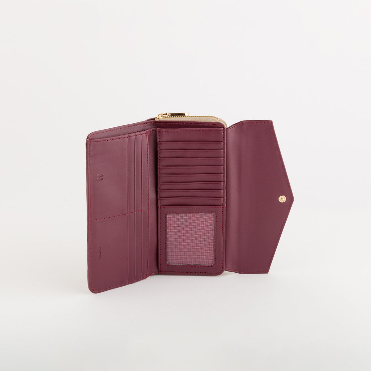 Carpisa Crna Gora – Diana fall wallet - Large Women's Wallet – Taupe/Wine – PDD55301546 – Image 2