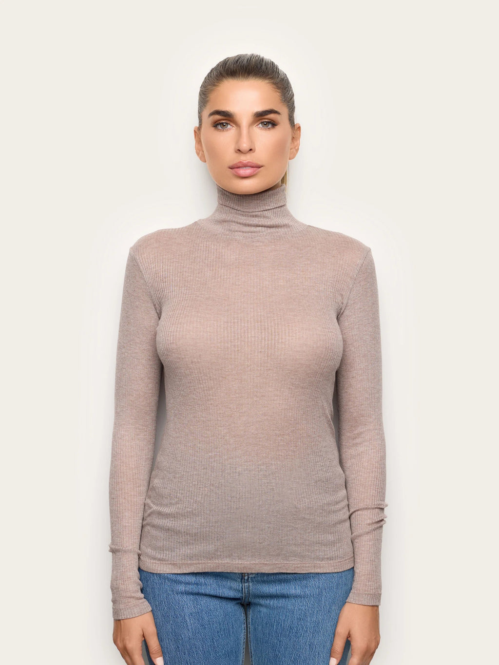 Light Cashmere Rib - Majica dugih rukava sa visokom kragnom