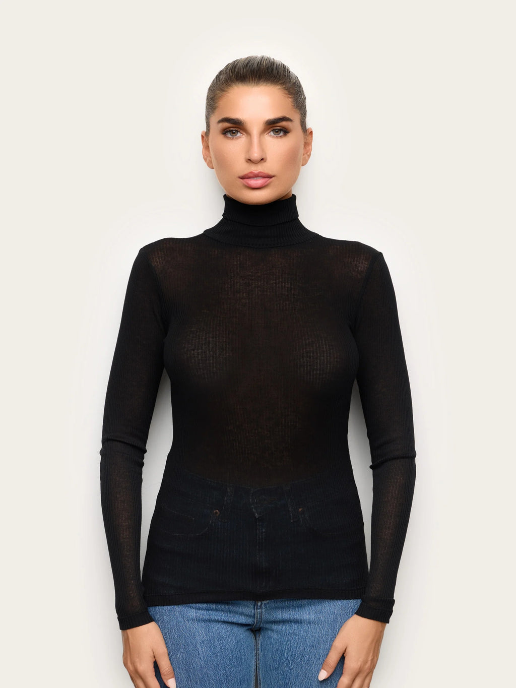 Light Cashmere Rib - Majica dugih rukava sa visokom kragnom